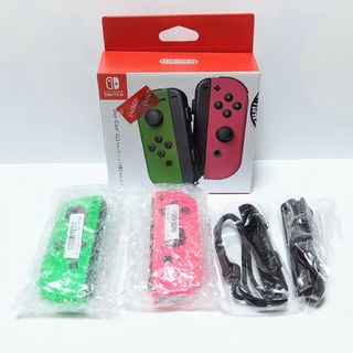 ②【ジャンク品】Joy-Con　ネオングリーン　ネオンピンク(その他)