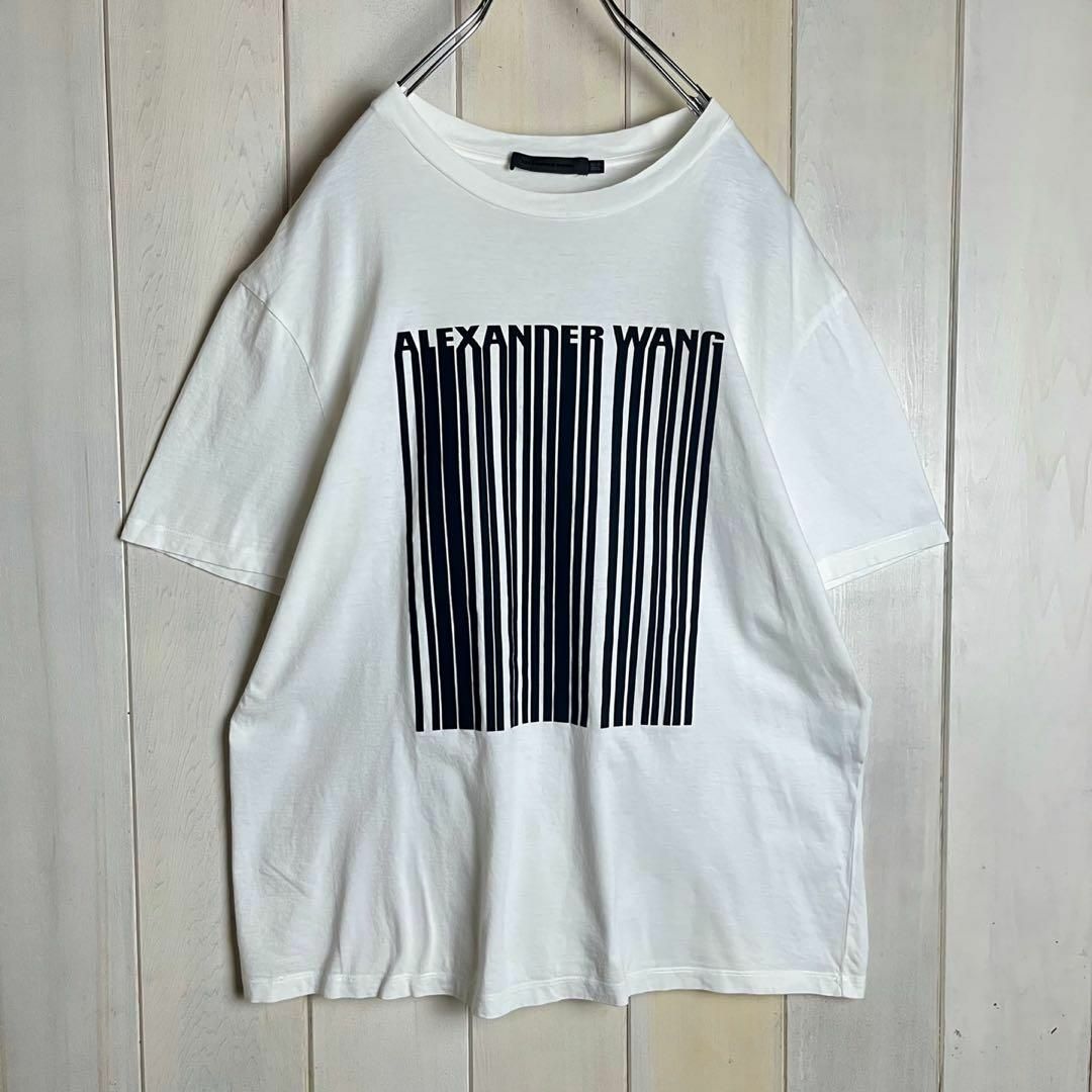 Alexander Wang(アレキサンダーワン)のアレキサンダーワン☆バーコードロゴ入りTシャツ 定番ホワイト 入手困難 メンズのトップス(Tシャツ/カットソー(半袖/袖なし))の商品写真