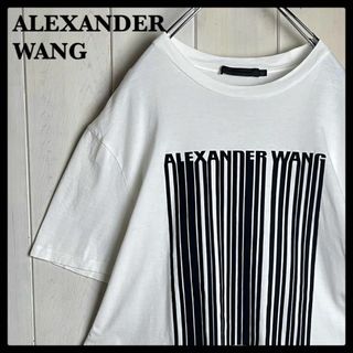 アレキサンダーワン(Alexander Wang)のアレキサンダーワン☆バーコードロゴ入りTシャツ 定番ホワイト 入手困難(Tシャツ/カットソー(半袖/袖なし))