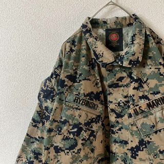 V3 U.S.MARINESミリタリーシャツドット迷彩UCP柄SSサイズ大きめ(Tシャツ/カットソー(七分/長袖))