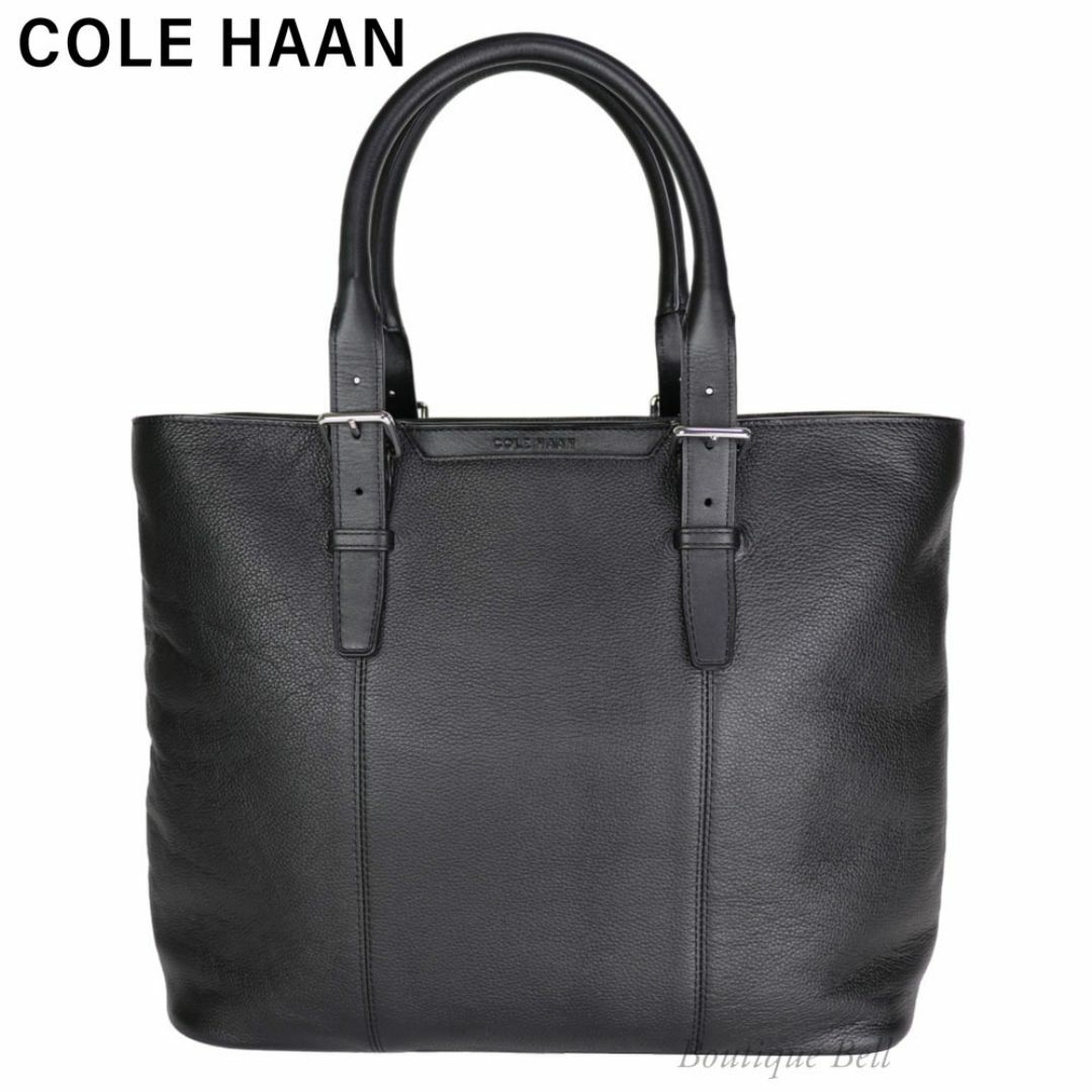 Cole Haan(コールハーン)の訳有特価！コールハーン レザー トートバッグ ブラック F12135 メンズのバッグ(トートバッグ)の商品写真