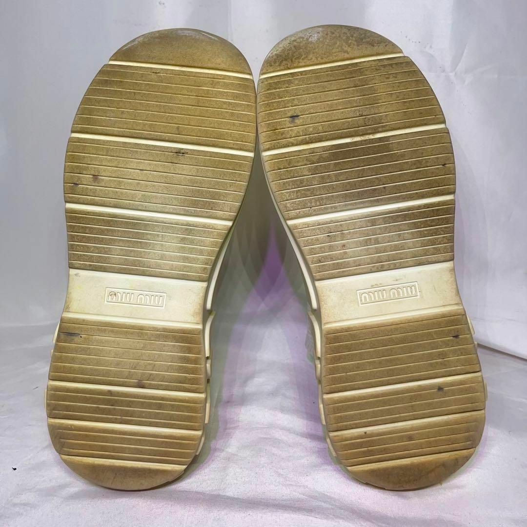miumiu(ミュウミュウ)の超美品 miumiu スニーカー メッシュ ソックス プルタブ 38 大きめ レディースの靴/シューズ(スニーカー)の商品写真
