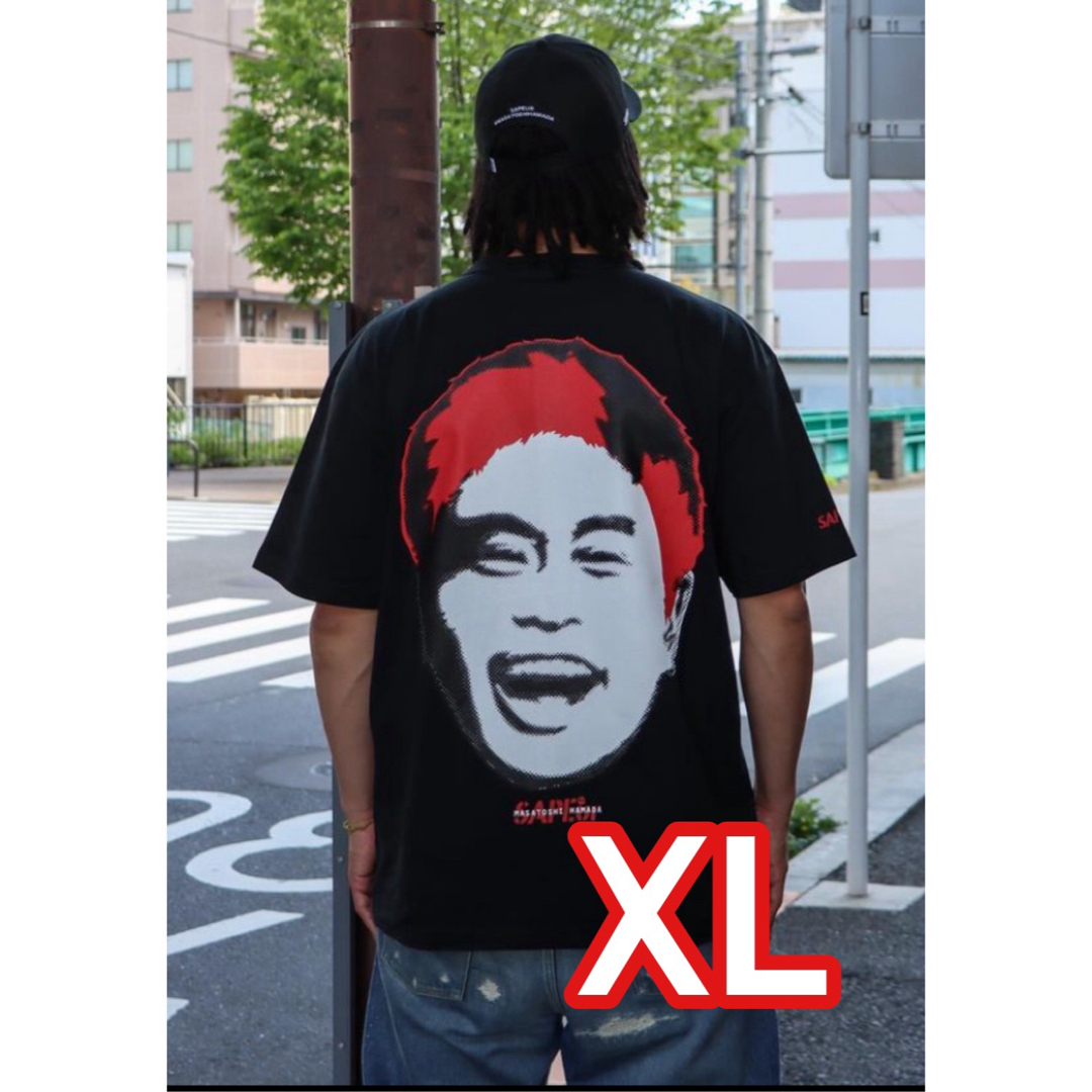 サプール SAPEur×MASATOSHI HAMADA レッド ブラック メンズのトップス(Tシャツ/カットソー(半袖/袖なし))の商品写真