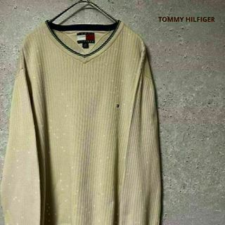 トミーヒルフィガー(TOMMY HILFIGER)の90's TOMMY HILFIGER トミーヒルフィガー ニット 春 S(ニット/セーター)