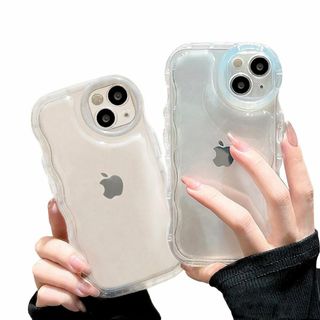 【特価商品】saymi's クリア ウェーブ おしゃれ 韓国 iPhone13 (その他)