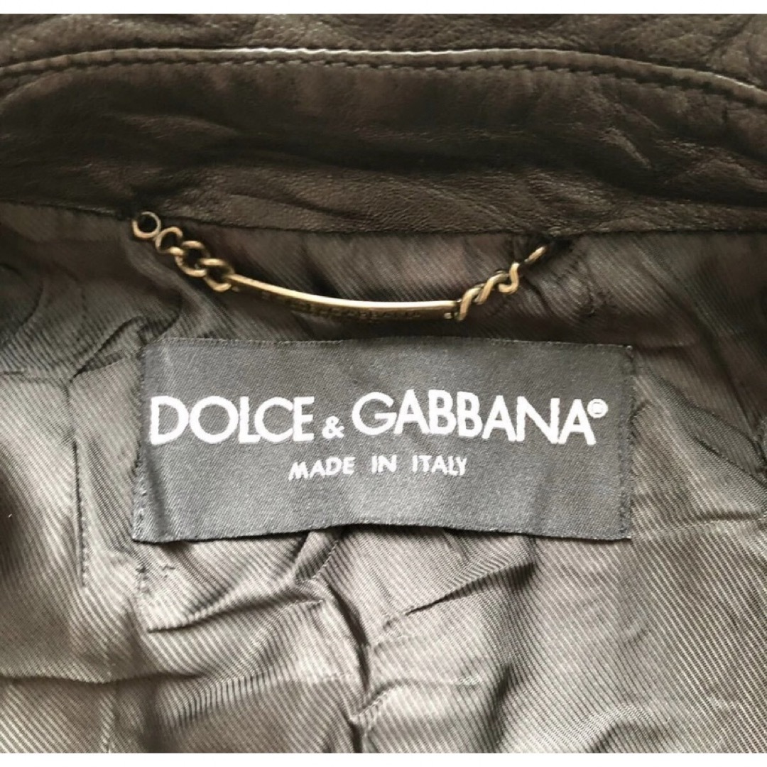 DOLCE&GABBANA(ドルチェアンドガッバーナ)のDADDY&GABAANA ドルチェ&ガッバーナ　ライダース　ジャケット　ラム メンズのジャケット/アウター(ライダースジャケット)の商品写真