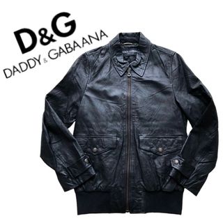 ドルチェアンドガッバーナ(DOLCE&GABBANA)のDADDY&GABAANA ドルチェ&ガッバーナ　ライダース　ジャケット　ラム(ライダースジャケット)