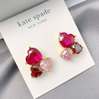 ケイトスペードニューヨーク(kate spade new york)の【新品♠️本物】ケイトスペード マイラブ クラスターピアス ピンク(ピアス)