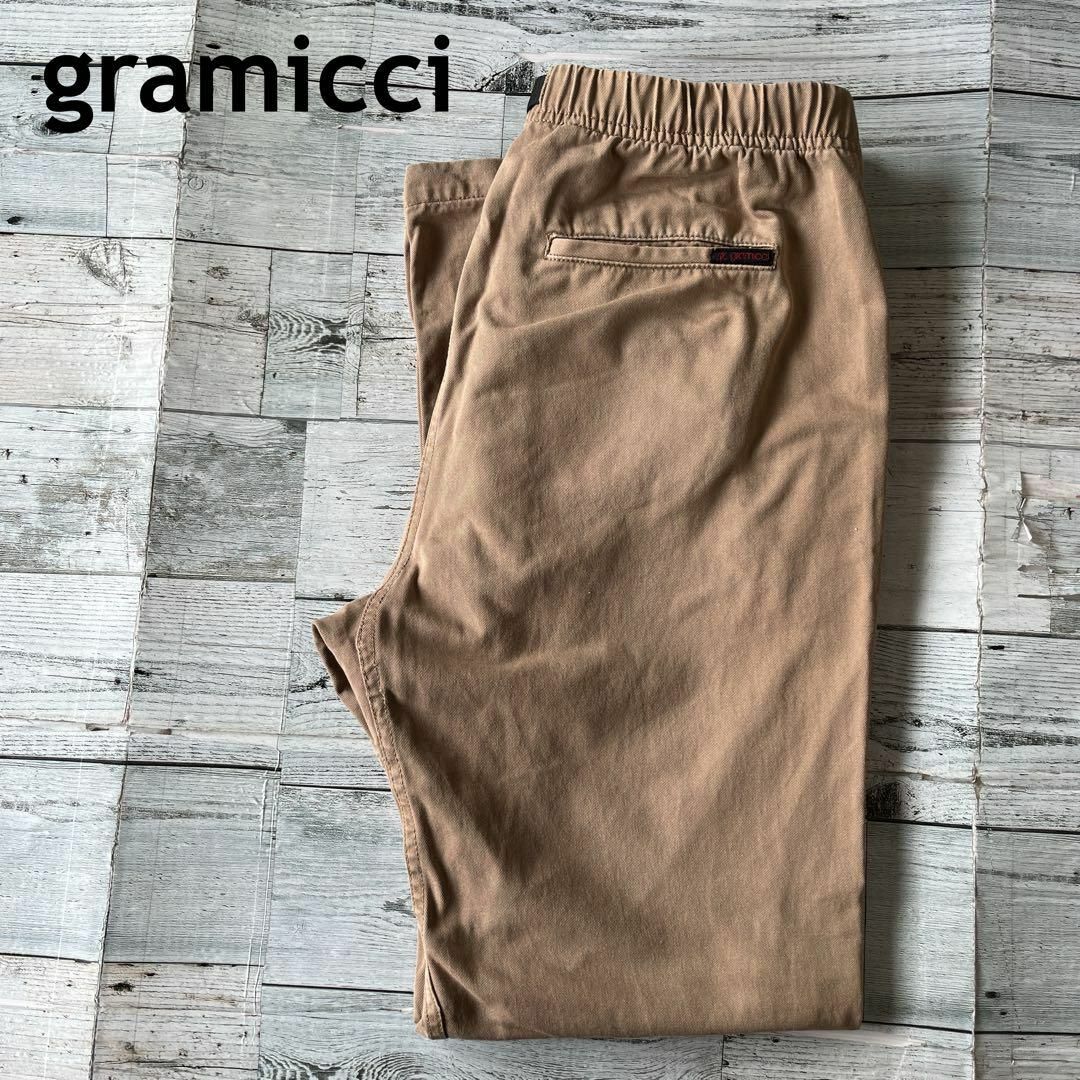 GRAMICCI(グラミチ)のグラミチ　チノパン　テーパードパンツ　茶系　イージーアジャストＬメンズ メンズのパンツ(その他)の商品写真