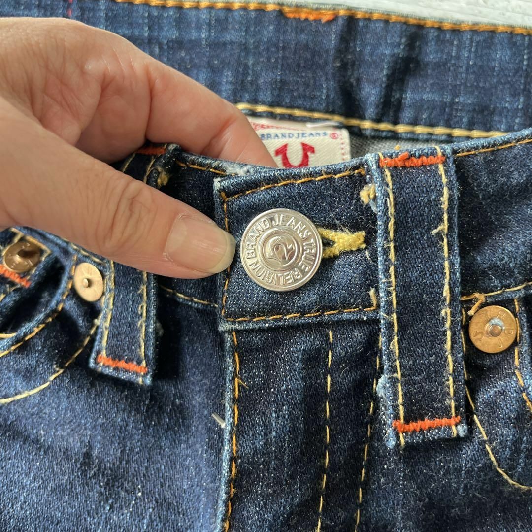 True Religion(トゥルーレリジョン)のトゥルーレリジョンデニムパンツUSA製ローライズスキニーサイズ25 Sレディース レディースのパンツ(デニム/ジーンズ)の商品写真