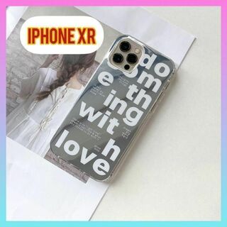 【限定特価】iPhoneケース  iPhoneXR ミラーデザイン英字ロゴ(iPhoneケース)