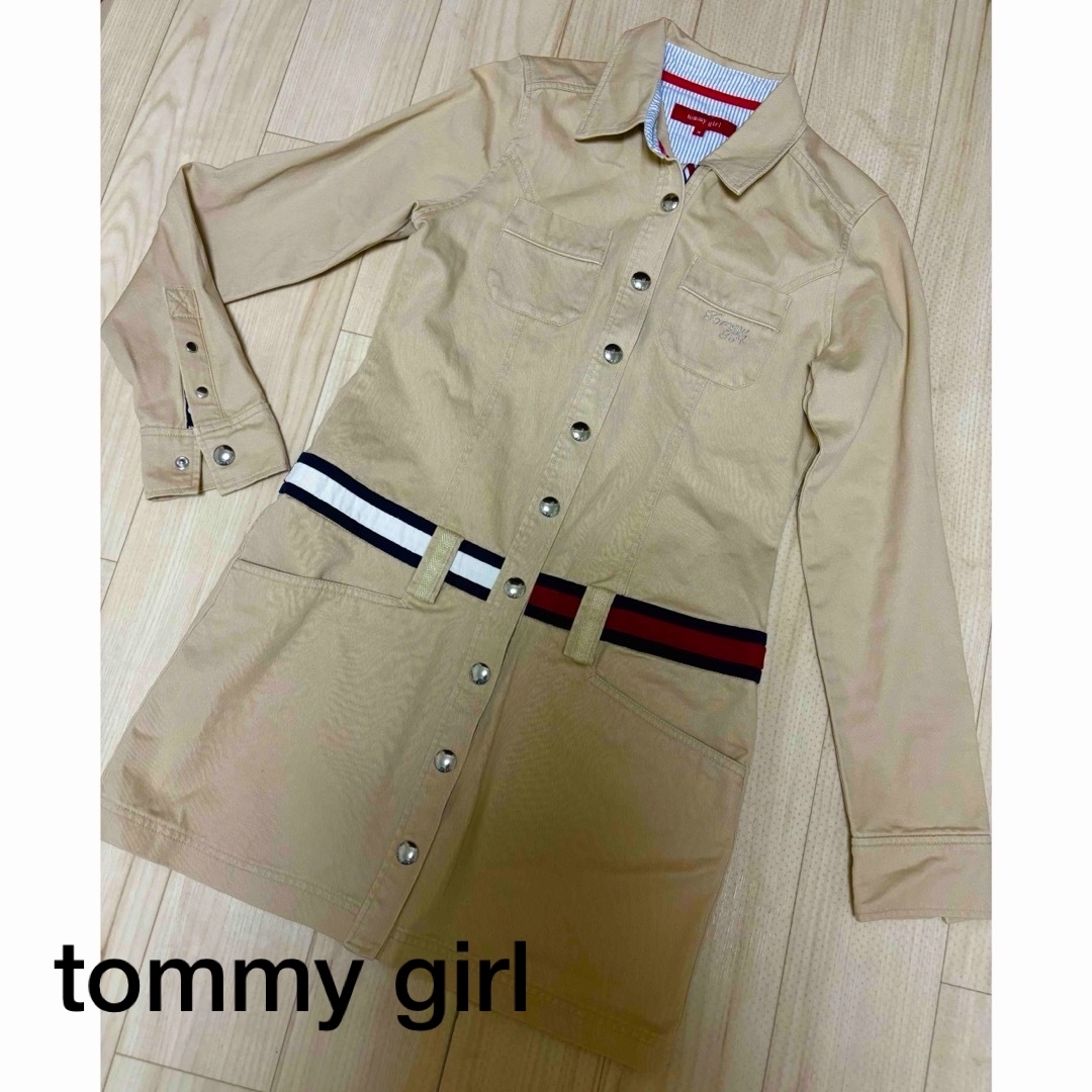 tommy girl(トミーガール)の110.tommy girl.ワンピース.ベージュ レディースのワンピース(ひざ丈ワンピース)の商品写真