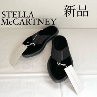 Stella McCartney - STELLA McCARTNEYステラマッカートニー　ロゴ入りサンダル　ブラック