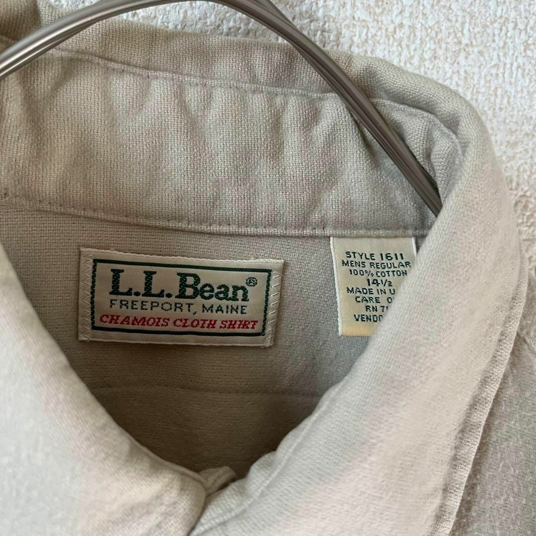 L.L.Bean(エルエルビーン)のQ2 Ｌ.Ｌ.bean USA製 コットンシャツ　ネルシャツ　長袖　Mメンズ メンズのトップス(Tシャツ/カットソー(七分/長袖))の商品写真