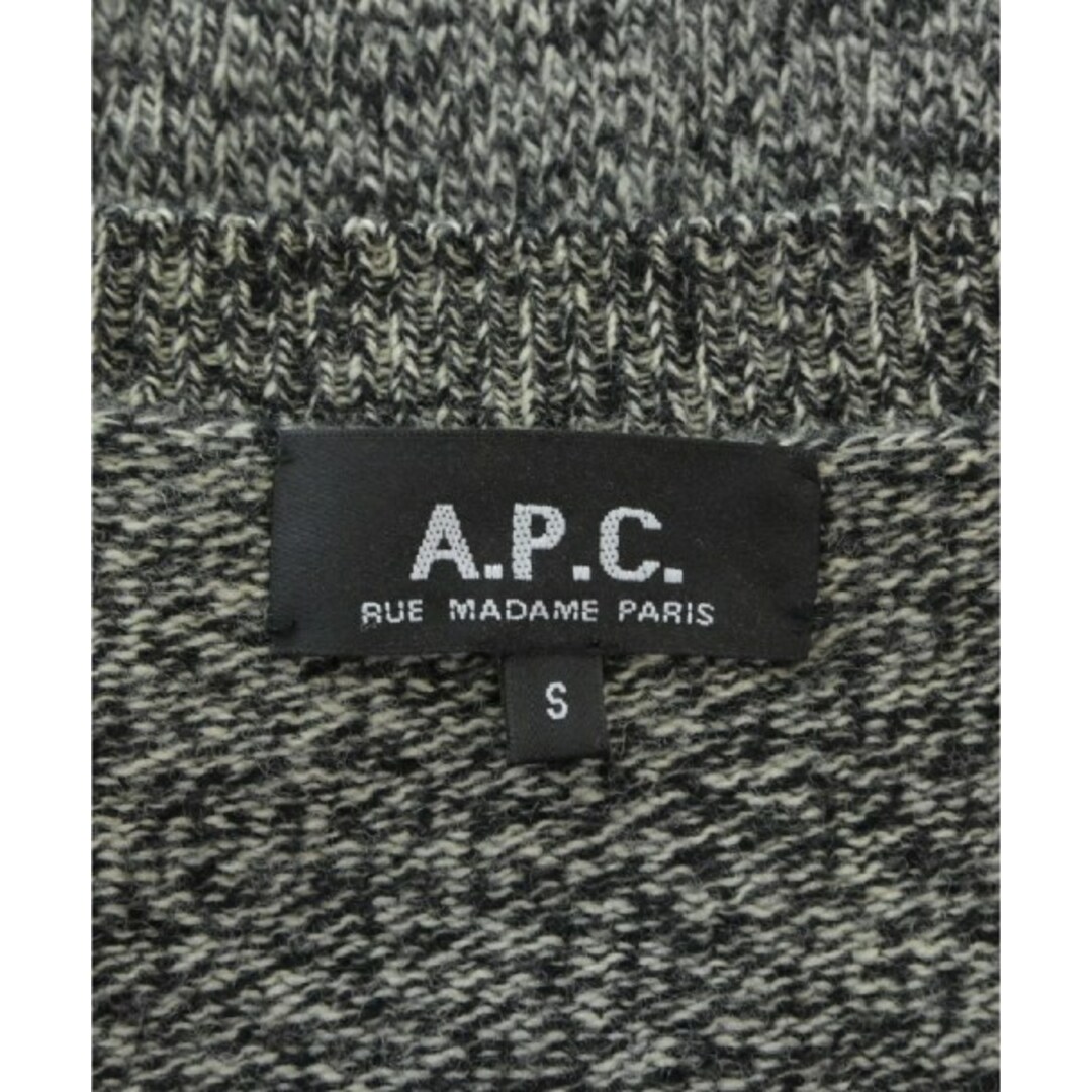 A.P.C. アーペーセー カーディガン S グレーx黒(ミックス) 【古着】【中古】 レディースのトップス(カーディガン)の商品写真