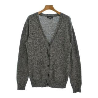 A.P.C. アーペーセー カーディガン S グレーx黒(ミックス) 【古着】【中古】(カーディガン)