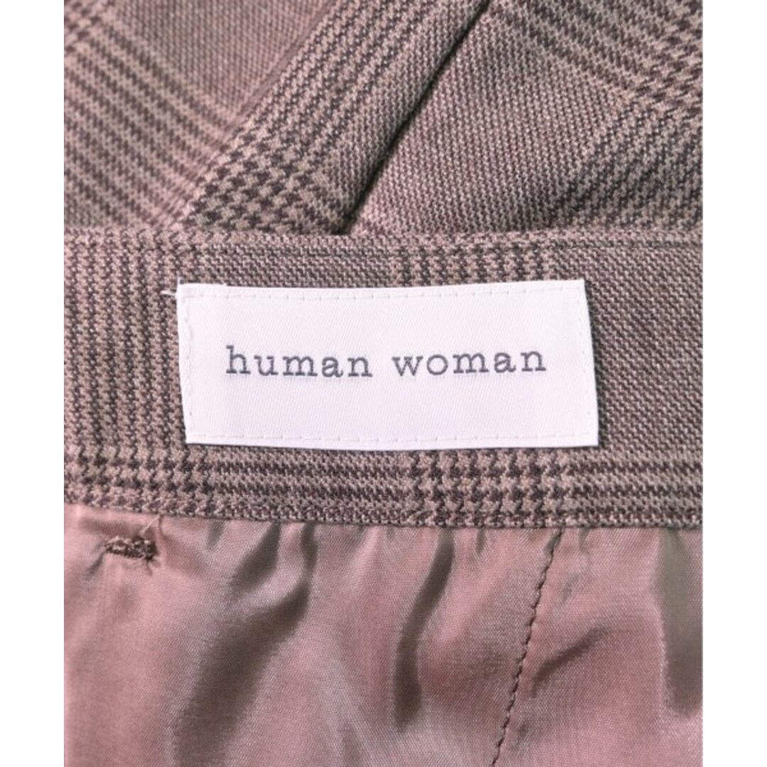 HUMAN WOMAN(ヒューマンウーマン)のHUMAN WOMAN ヒューマン　ウーマン スラックス S 茶系(チェック) 【古着】【中古】 レディースのパンツ(その他)の商品写真