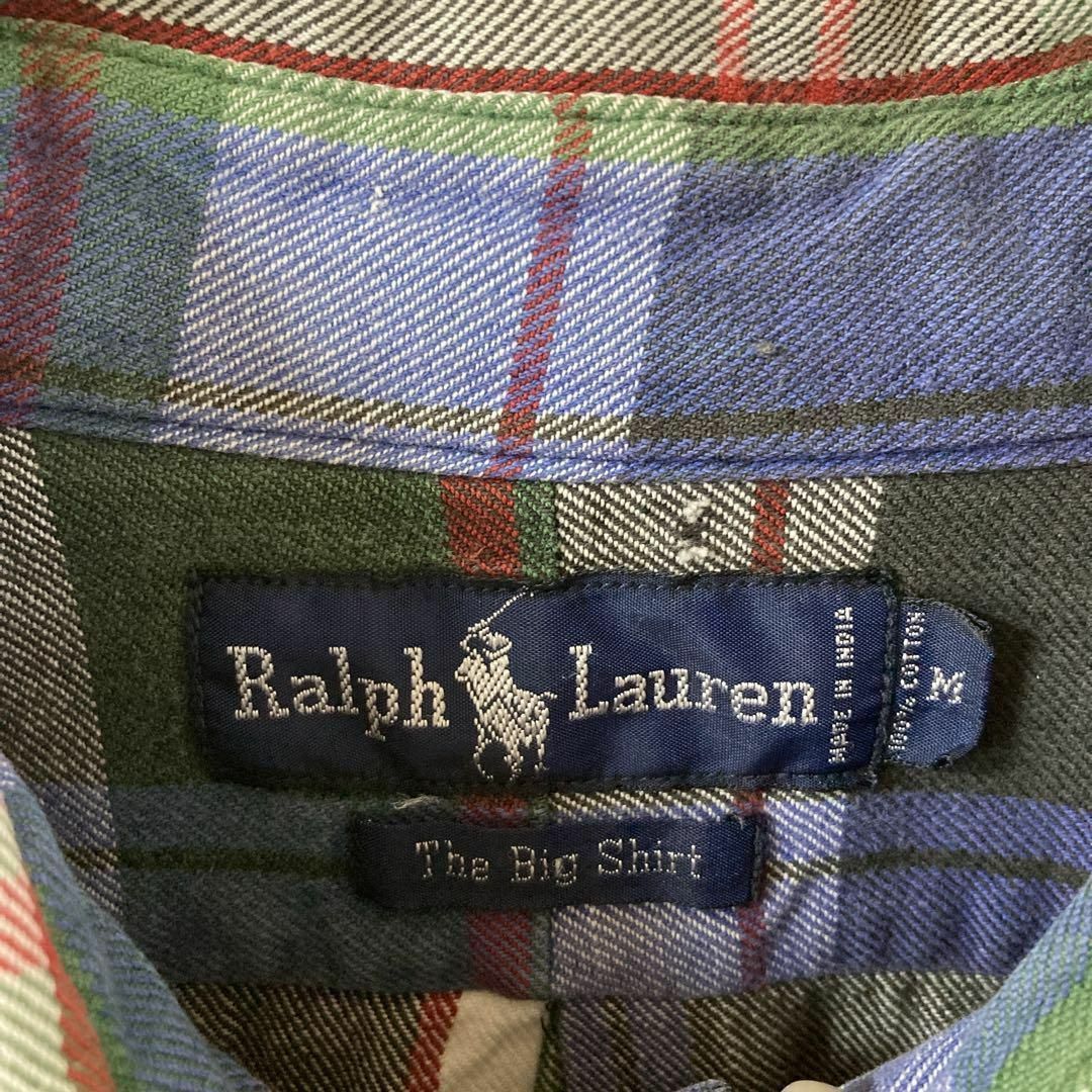 Ralph Lauren(ラルフローレン)のS1 ラルフローレン　big shirt チェック柄シャツ　長袖　大きめMメンズ メンズのトップス(Tシャツ/カットソー(七分/長袖))の商品写真