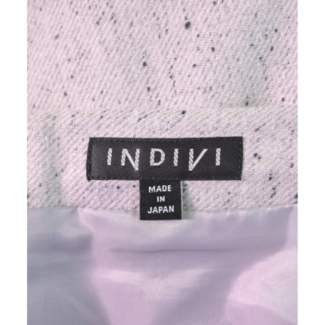 INDIVI(インディヴィ)のINDIVI インディヴィ ひざ丈スカート 15(XXL位) 白系x黒 【古着】【中古】 レディースのスカート(ひざ丈スカート)の商品写真