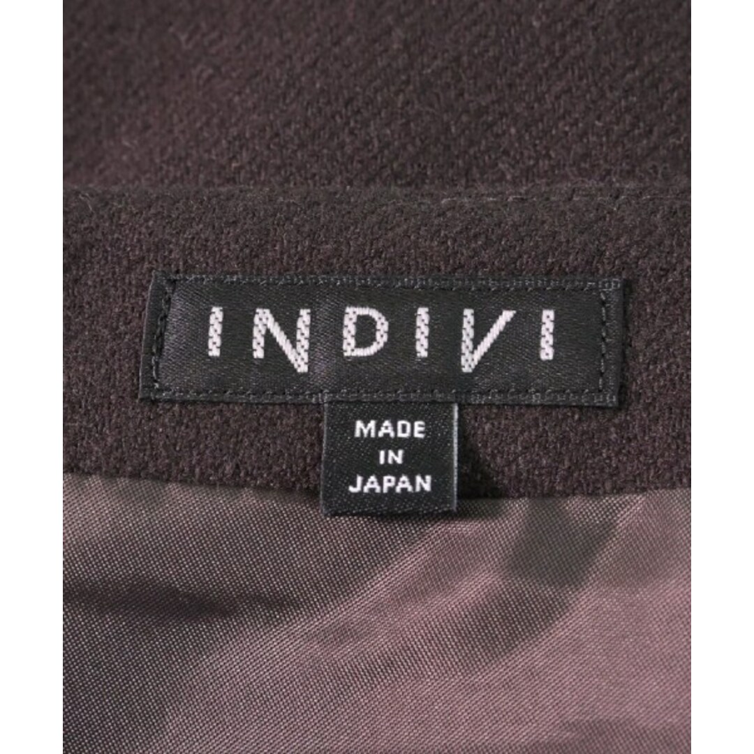 INDIVI(インディヴィ)のINDIVI インディヴィ ひざ丈スカート 13(XL位) 茶 【古着】【中古】 レディースのスカート(ひざ丈スカート)の商品写真