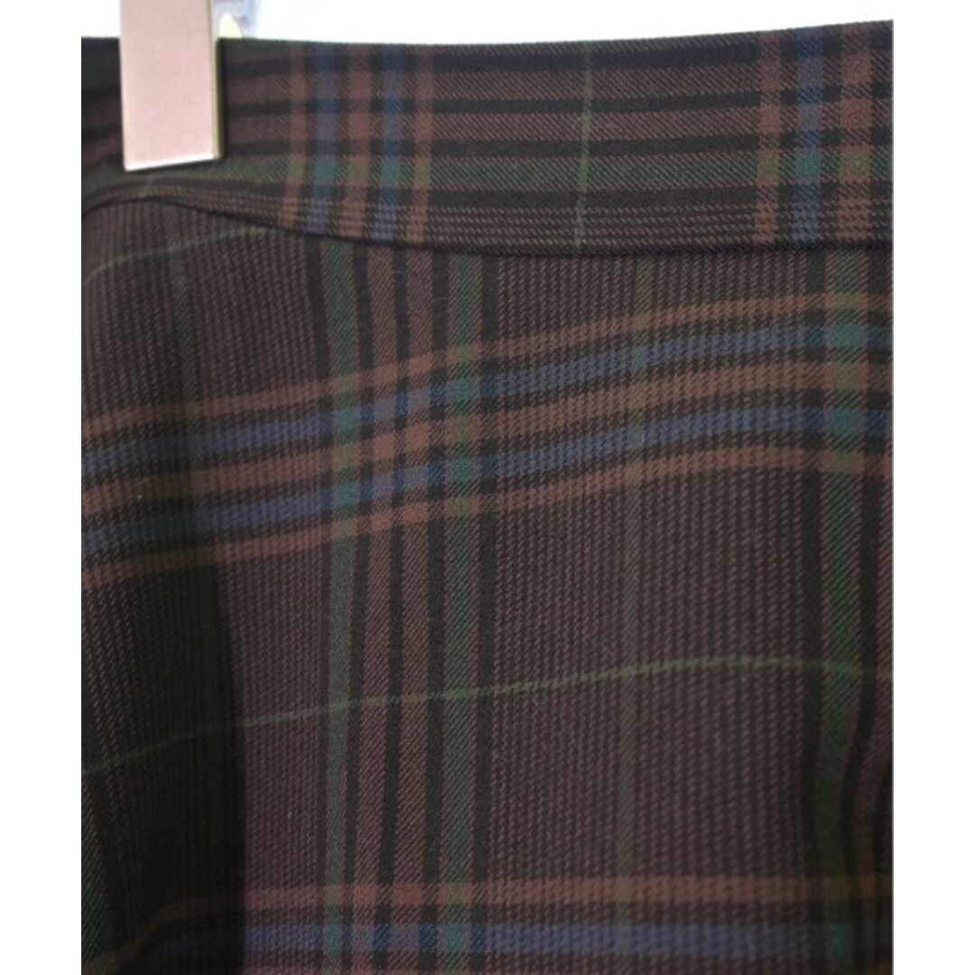 INDIVI(インディヴィ)のINDIVI ひざ丈スカート 13(XL位) 茶x緑x青等(チェック) 【古着】【中古】 レディースのスカート(ひざ丈スカート)の商品写真