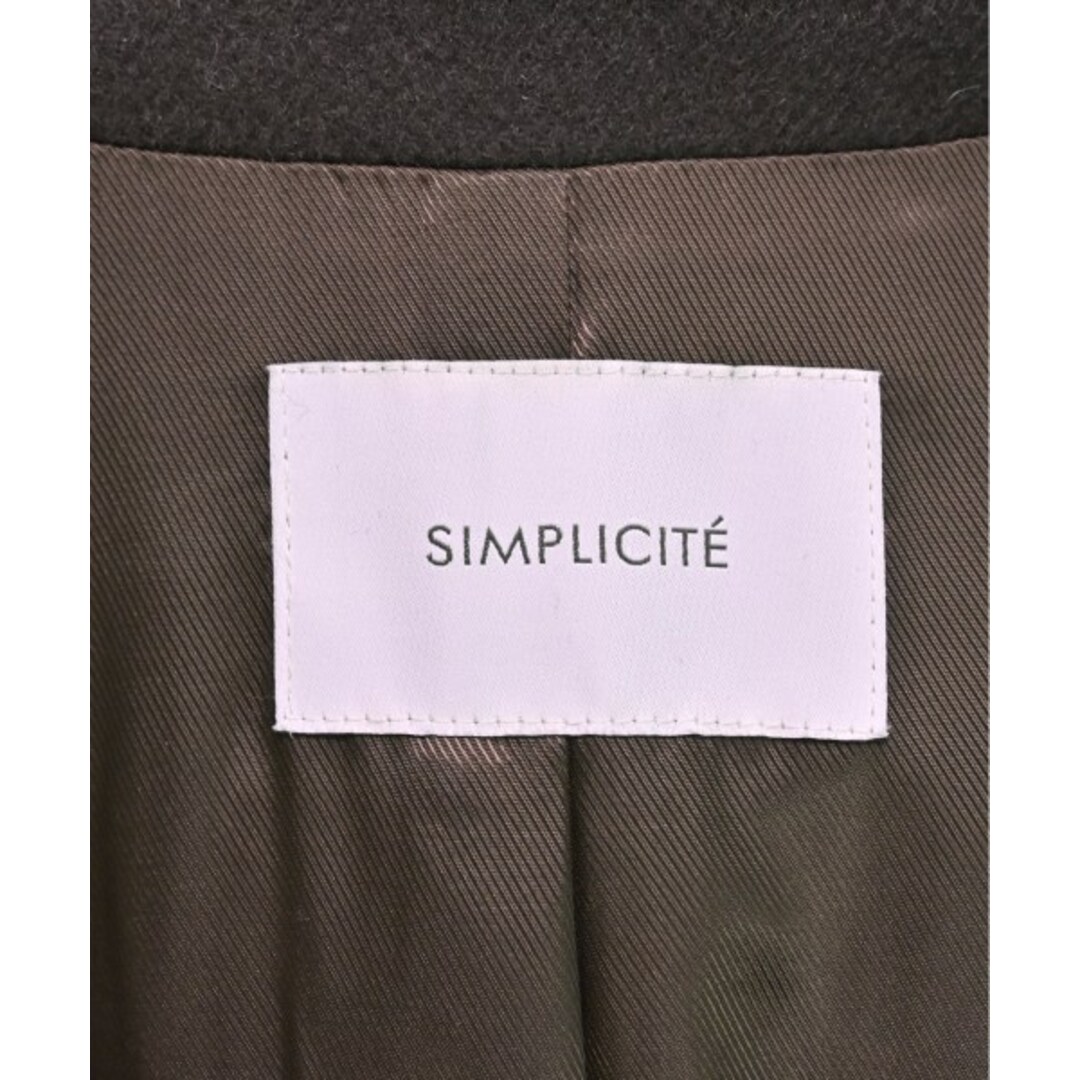 Simplicite(シンプリシテェ)のSimplicite シンプルシテ チェスターコート F 茶 【古着】【中古】 レディースのジャケット/アウター(チェスターコート)の商品写真