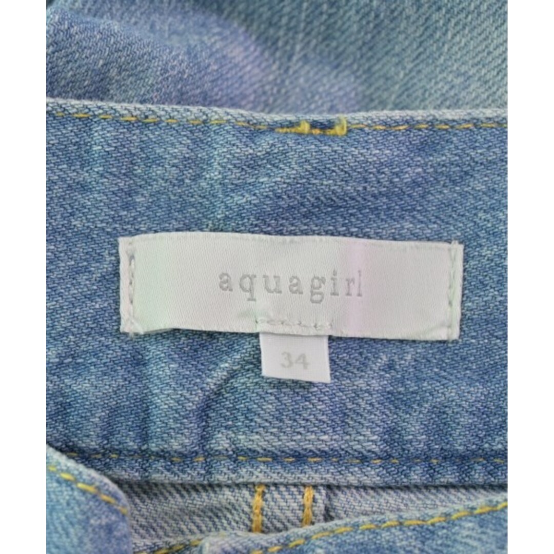 aquagirl(アクアガール)のaqua girl アクアガール デニムパンツ 34(XS位) 水色 【古着】【中古】 レディースのパンツ(デニム/ジーンズ)の商品写真