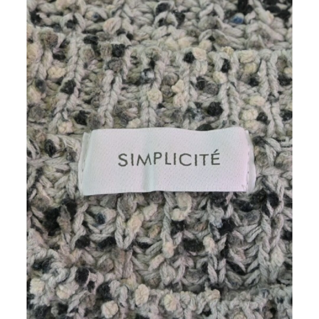 Simplicite(シンプリシテェ)のSimplicite ニット・セーター F グレー系x黒系等(ミックス) 【古着】【中古】 レディースのトップス(ニット/セーター)の商品写真