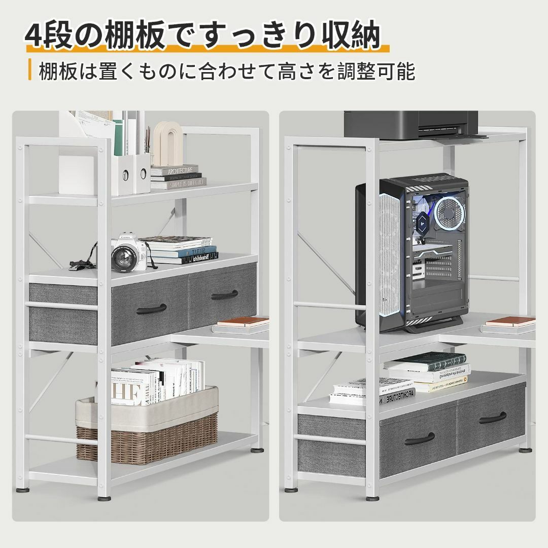 【色: ホワイト】ODK ローデスク パソコンデスク ロータイプ 幅120cm  インテリア/住まい/日用品のオフィス家具(オフィス/パソコンデスク)の商品写真