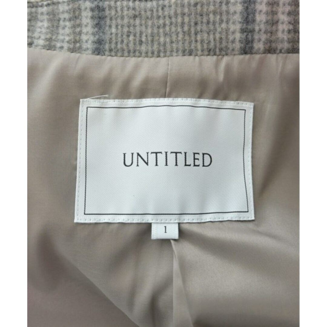 UNTITLED(アンタイトル)のUNTITLED コート 1(S位) グレーxベージュ系(チェック) 【古着】【中古】 レディースのジャケット/アウター(その他)の商品写真