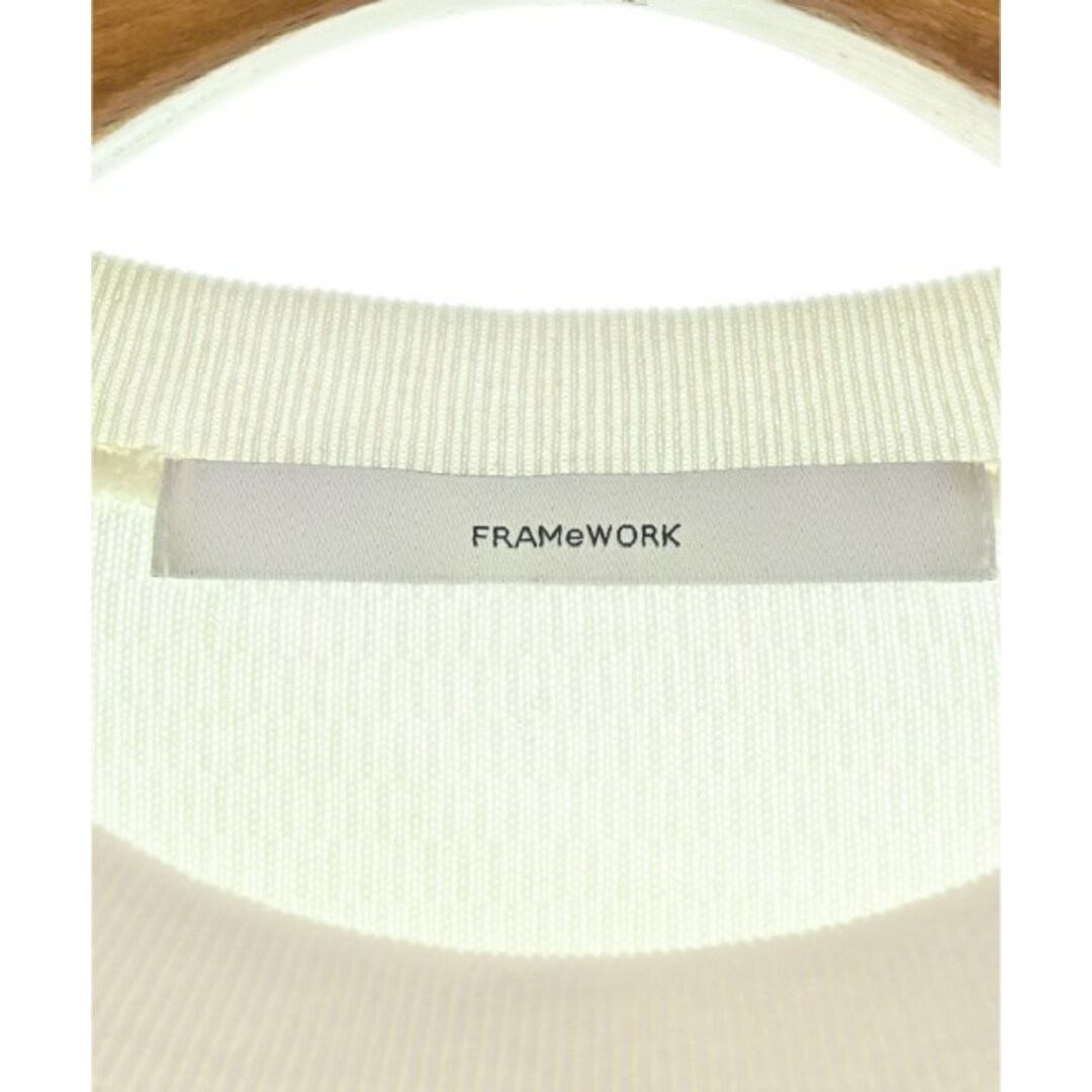 FRAMeWORK(フレームワーク)のFRAMeWORK フレームワーク Tシャツ・カットソー F 白 【古着】【中古】 レディースのトップス(カットソー(半袖/袖なし))の商品写真