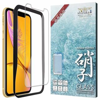 【人気商品】シズカウィル iPhoneXR 用 ガラスフィルム 強化ガラス 気泡(その他)