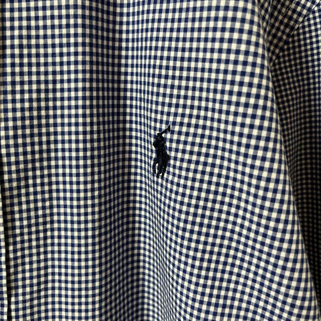 Ralph Lauren(ラルフローレン)のV3ラルフローレン　オックスフォードシャツチェックストライプ不規則S〜Mメンズ メンズのトップス(Tシャツ/カットソー(七分/長袖))の商品写真