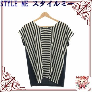 STYLE ME スタイルミー トップス ブラウス ボーダー シースルー(シャツ/ブラウス(半袖/袖なし))