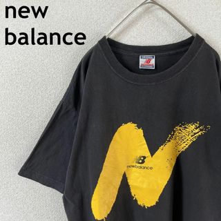 ニューバランス(New Balance)のV3 ニューバランス　tシャツ 半袖　プリントロゴ　黒　Mメンズ　ゆったり(Tシャツ/カットソー(半袖/袖なし))