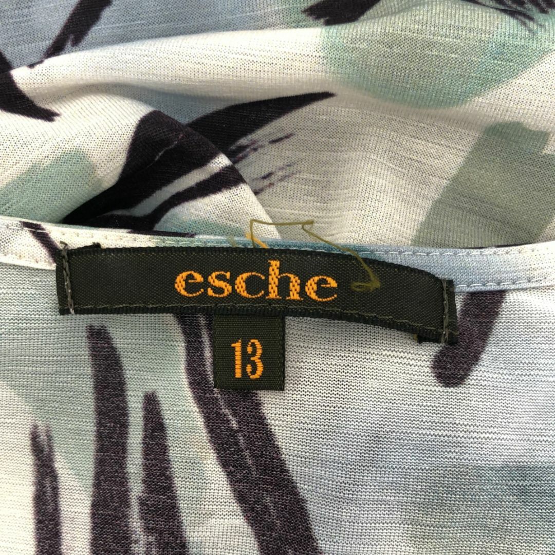 esche(エッシュ)のESCHE エッシュ ひざ丈ワンピース カシュクール 半袖 フレア 大きいサイズ レディースのワンピース(ひざ丈ワンピース)の商品写真