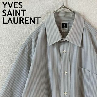 Yves Saint Laurent - K3 イヴ・サンローラン　ストライプ柄シャツ　長袖コットン　フリーサイズML程度