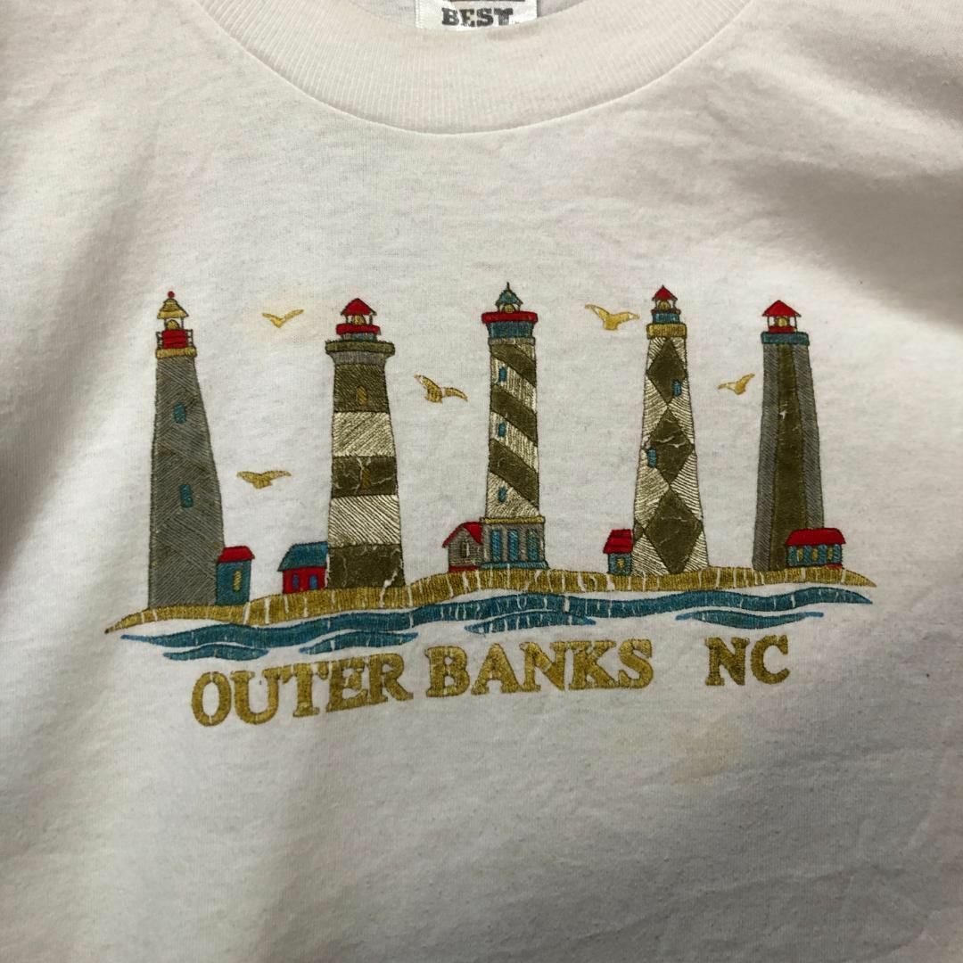 OUTER BANKS NC 灯台 ヴィンテージ 波 Tシャツ メンズのトップス(Tシャツ/カットソー(半袖/袖なし))の商品写真