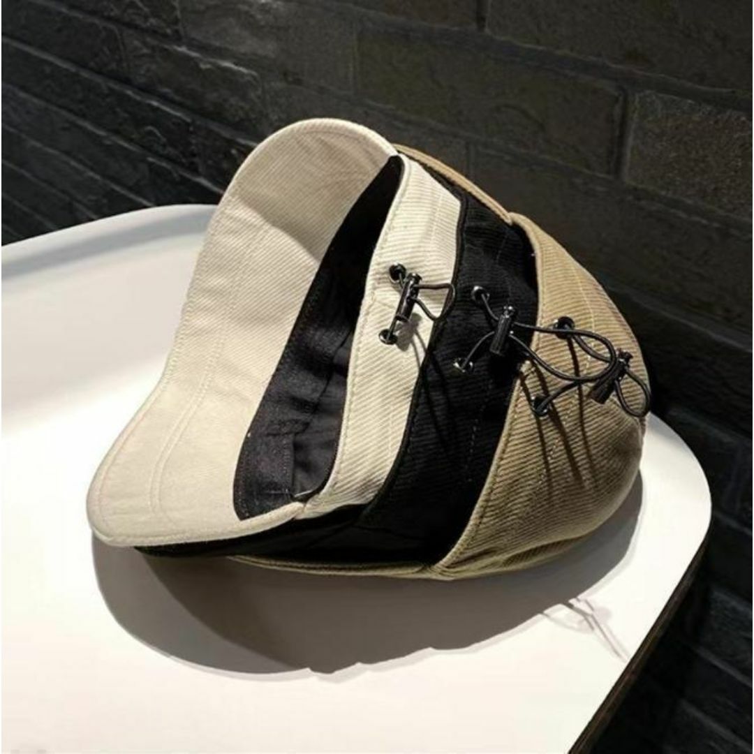 帽子　春秋用レディースハット（ブラック大き目ツバありぼうしキャップ日焼け防止UV レディースの帽子(キャスケット)の商品写真