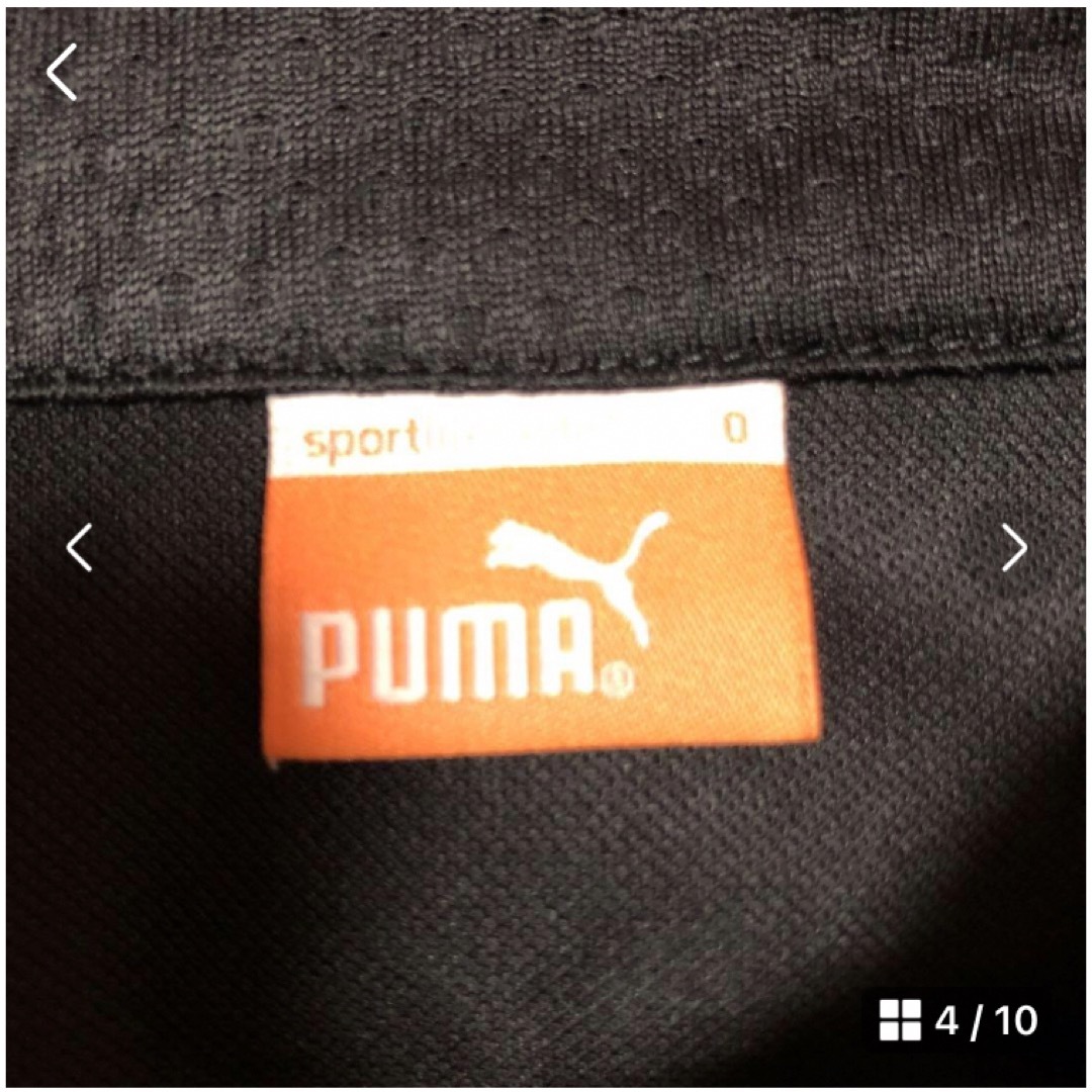 PUMA(プーマ)の美品　PUMAハーフジップ半袖ポロシャツ　Ｏ スポーツ/アウトドアのゴルフ(ウエア)の商品写真