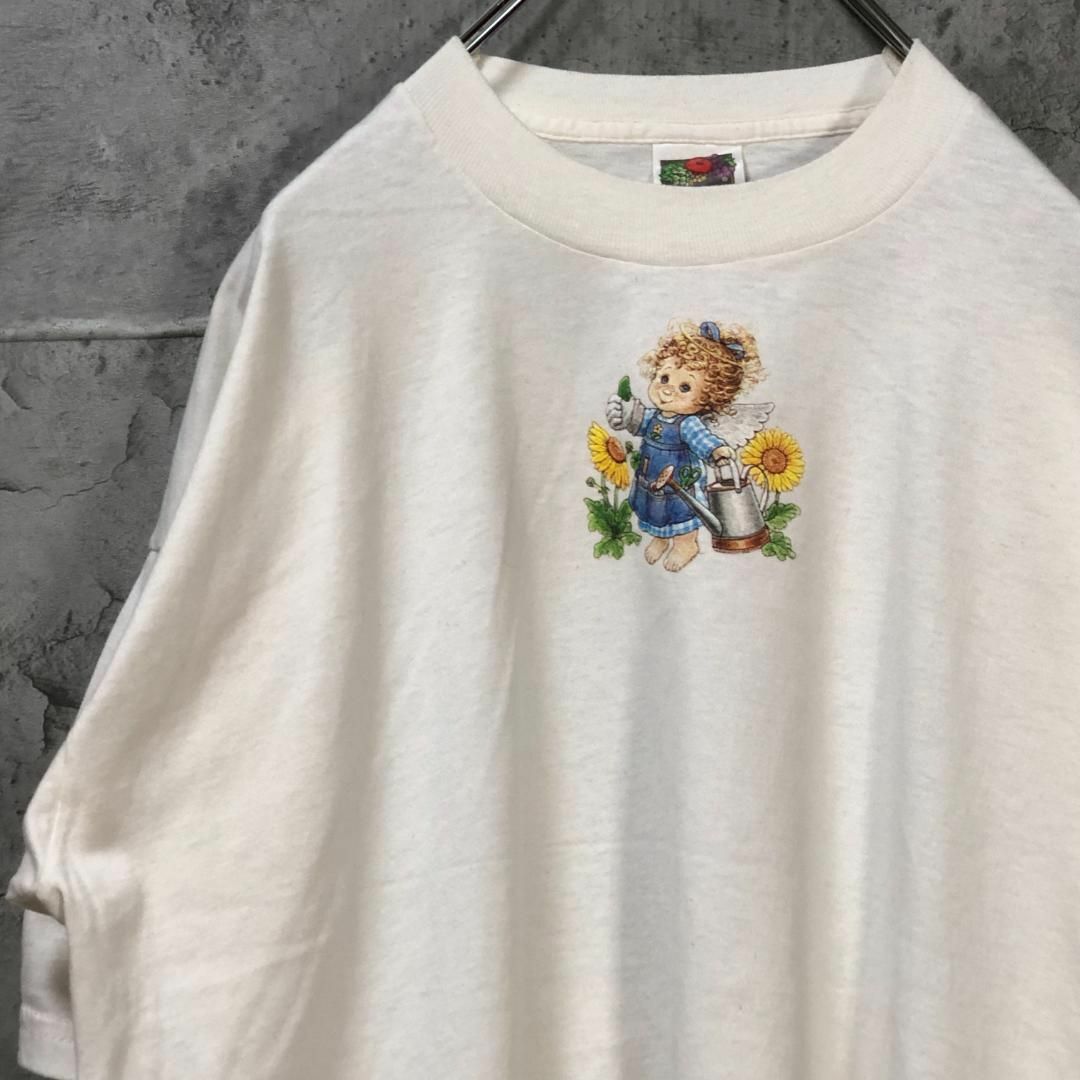 FRUIT OF THE LOOM(フルーツオブザルーム)のレア 天使 女の子 ひまわり みずやり オールド Tシャツ メンズのトップス(Tシャツ/カットソー(半袖/袖なし))の商品写真