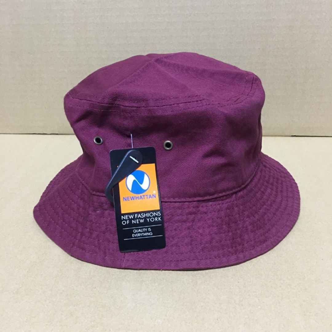 newhattan(ニューハッタン)のニューハッタン☆バケットハット☆バケハ☆バーガンディ☆L/XLサイズ レディースの帽子(ハット)の商品写真
