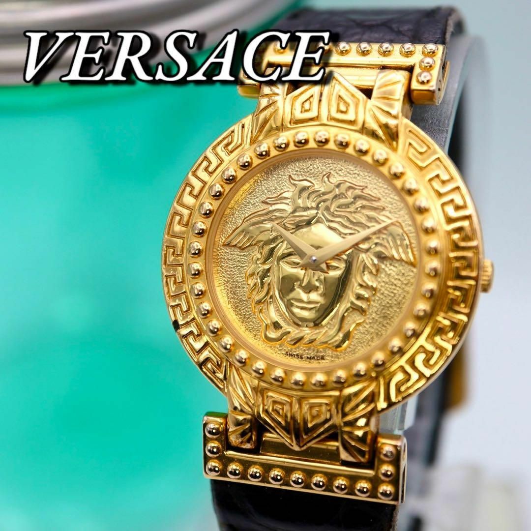 良品 GIANNI VERSACE メデューサ コインウォッチ 腕時計 819 メンズの時計(腕時計(アナログ))の商品写真