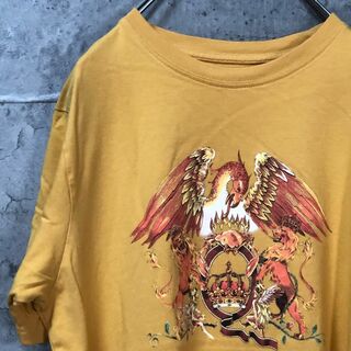 【QUEEN】トリ ライオン 王冠 USA輸入 バンド Tシャツ(Tシャツ/カットソー(半袖/袖なし))