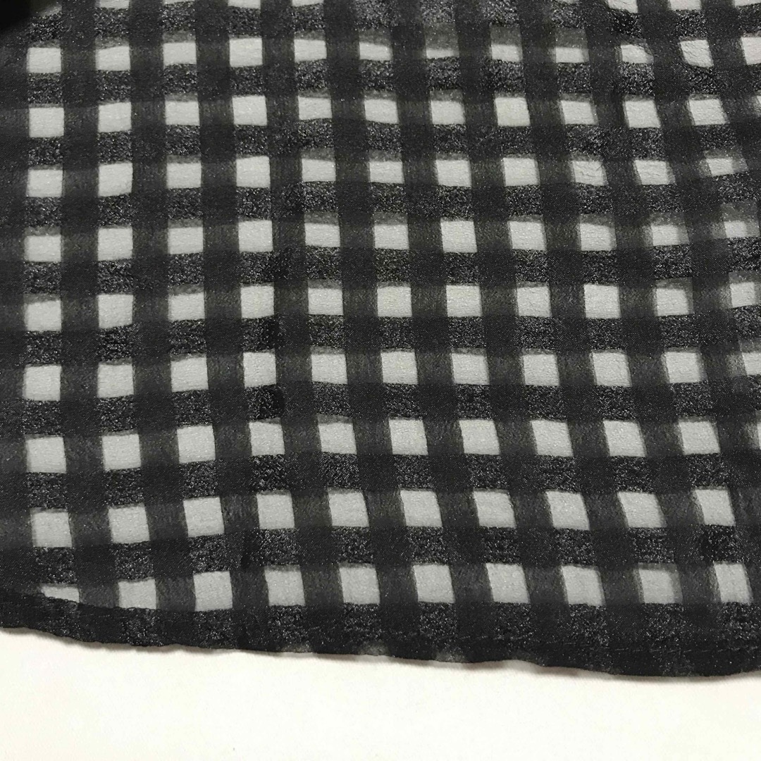 y2k  フェアリーコア　シースルー　チェック柄　ミニスカート　ブラック レディースのスカート(ミニスカート)の商品写真