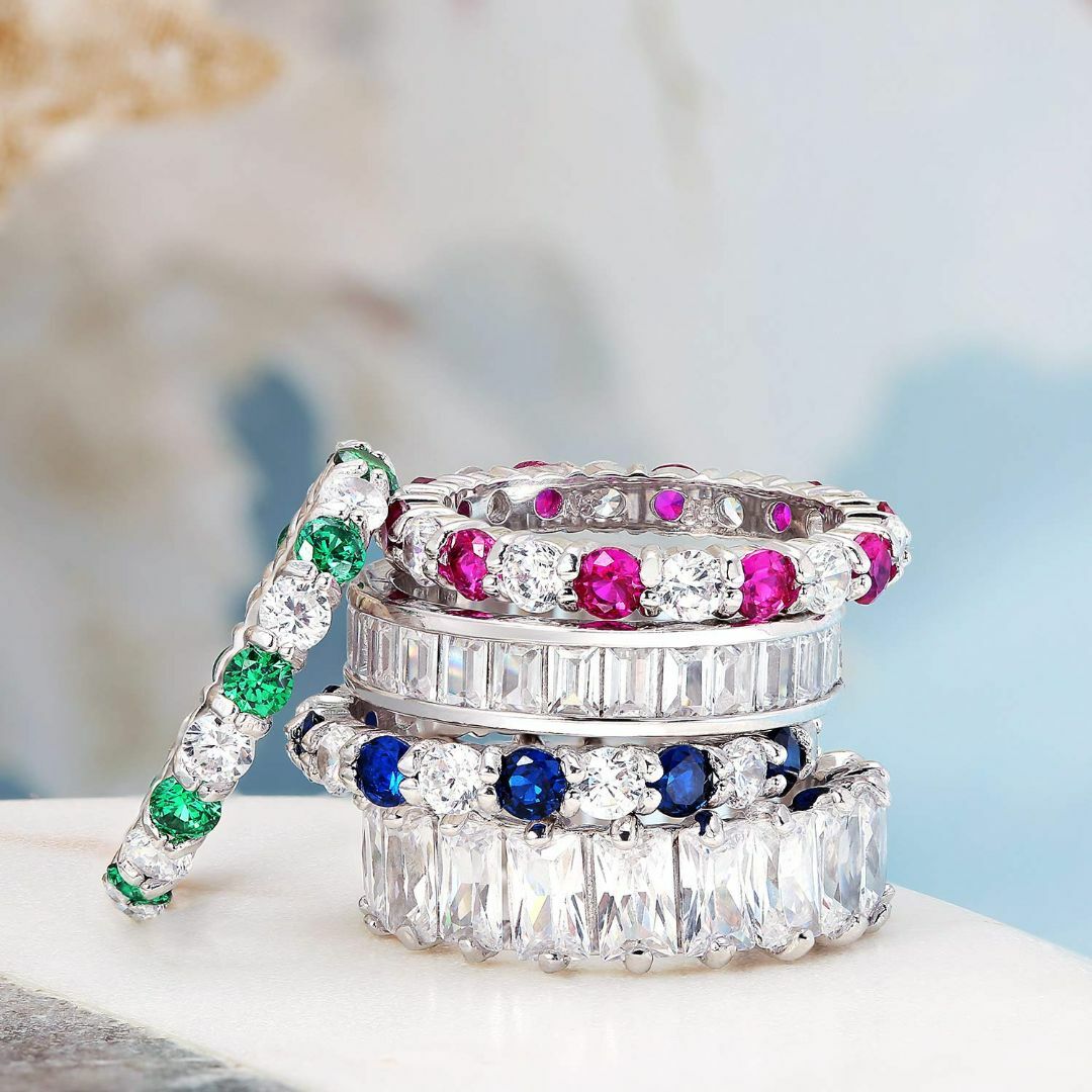 色:グリーン_指輪のサイズ:16Bling Jewelry 女性のティーン  レディースのアクセサリー(その他)の商品写真