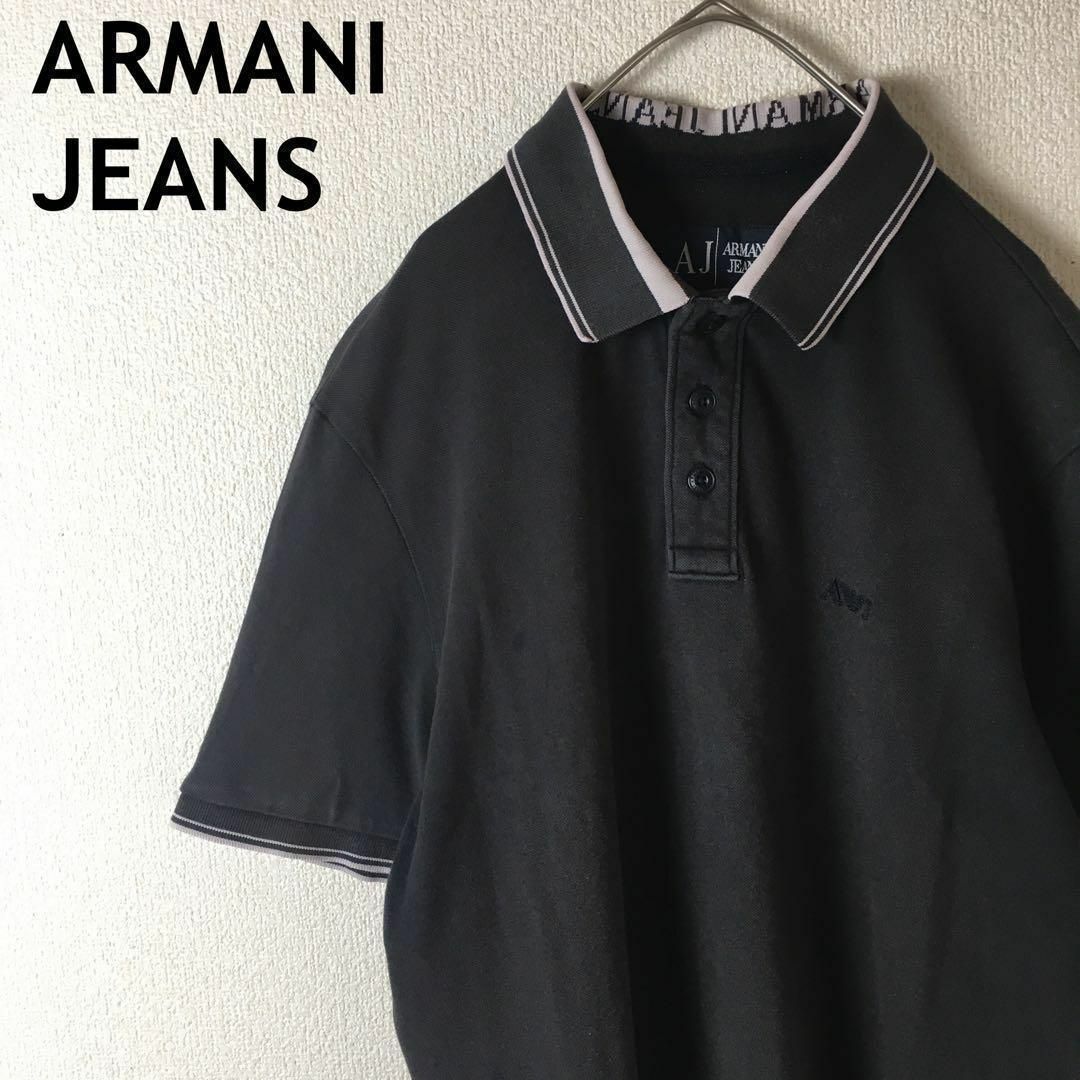 ARMANI JEANS(アルマーニジーンズ)のD2 ARMANI JEANS ポロシャツ　半袖　鹿子　Ｌメンズ M程度 メンズのトップス(ポロシャツ)の商品写真