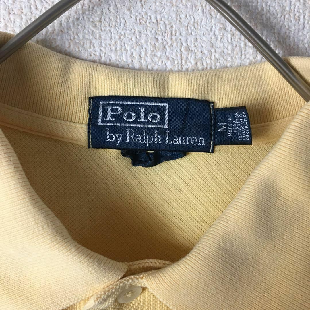 POLO RALPH LAUREN(ポロラルフローレン)のG2 ラルフローレン　ポロシャツ　半袖　Mメンズ ライトイエロー メンズのトップス(ポロシャツ)の商品写真