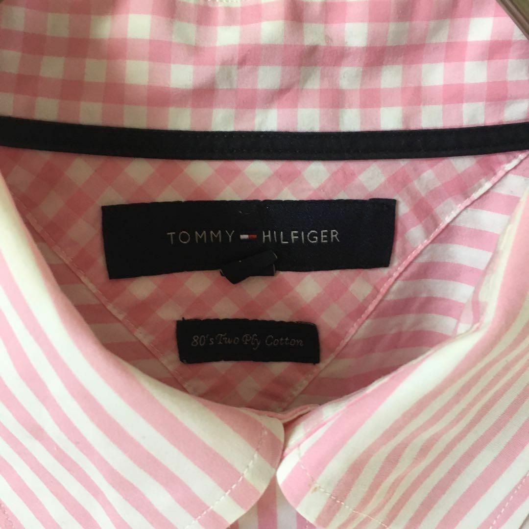 TOMMY HILFIGER(トミーヒルフィガー)のI2 トミーヒルフィガー　ストライプシャツ　長袖　コットン Mメンズ メンズのトップス(Tシャツ/カットソー(七分/長袖))の商品写真