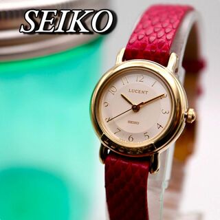 セイコー(SEIKO)の美品 SEIKO LUCENT ラウンド ゴールド レディース腕時計 821(腕時計)
